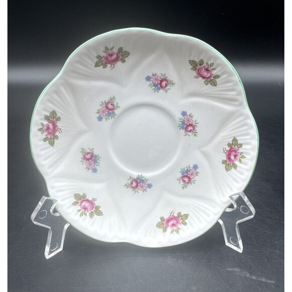 VTG Shelley ROSEBUD Fine Bone China Demitasse Cup & Saucer Set England - Picture 2 of 12